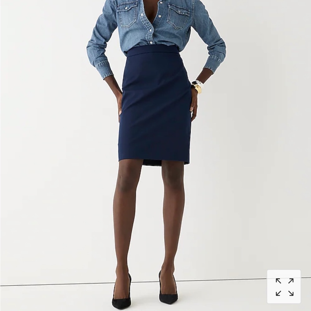 Pencil skirt in bi-stretch cotton blend